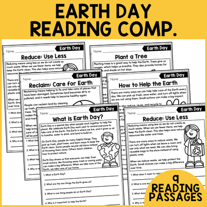 Earth Day Reading Comprehension