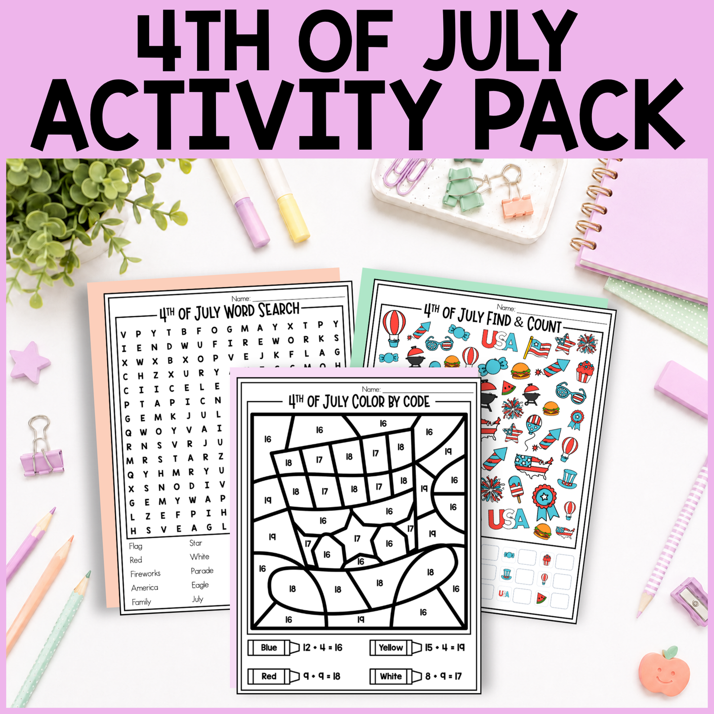 4th of July Activity Pack