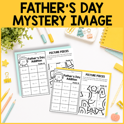 Father's Day Mystery Pictures (Addition within 20)
