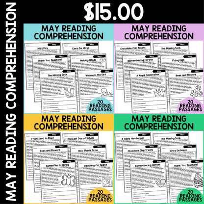 May Themed Reading Comprehension