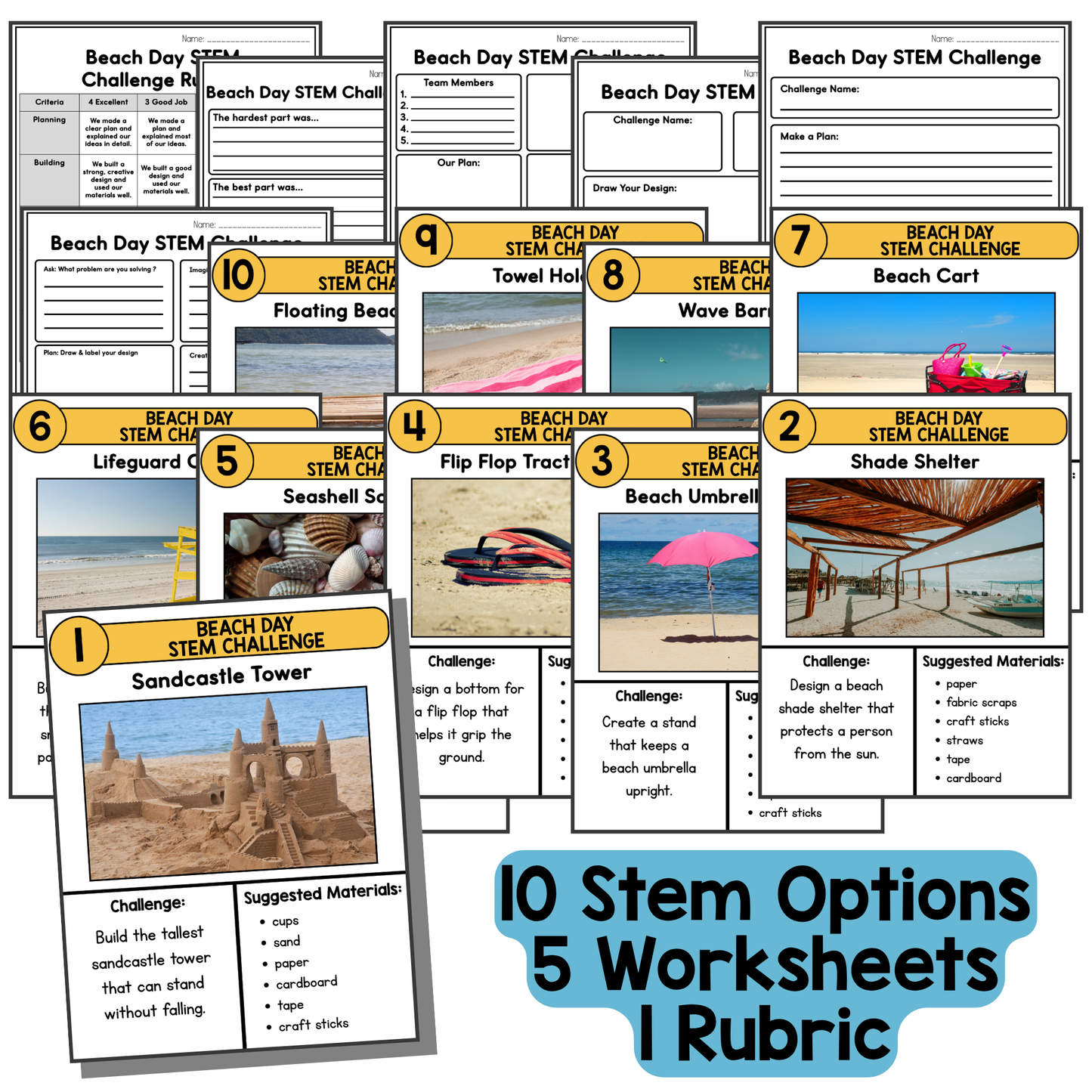 Beach Day STEM Challenges