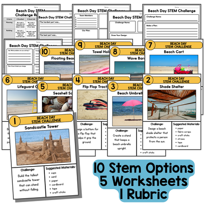 Beach Day STEM Challenges