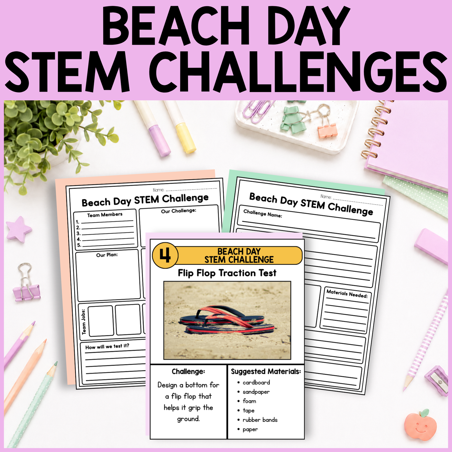Beach Day STEM Challenges