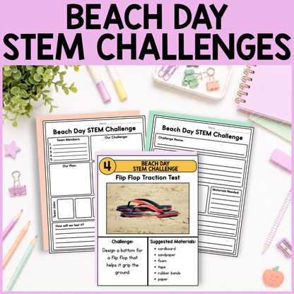 Beach Day STEM Challenges