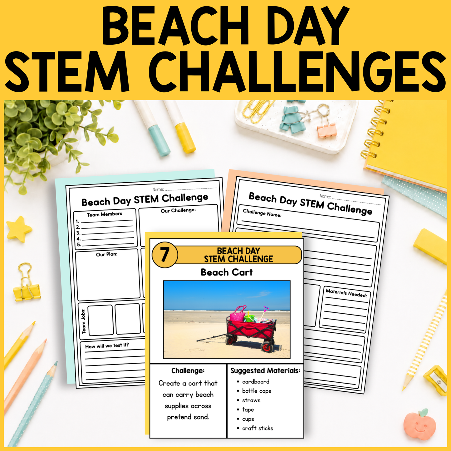 Beach Day STEM Challenges