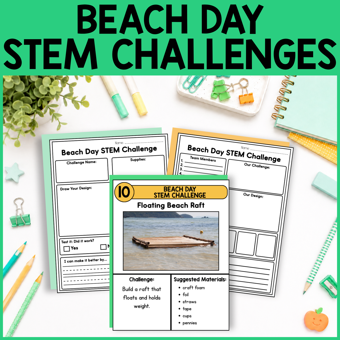Beach Day STEM Challenges