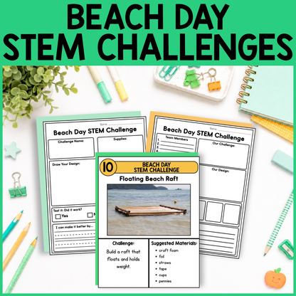 Beach Day STEM Challenges