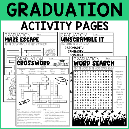 Graduation Activity Pages