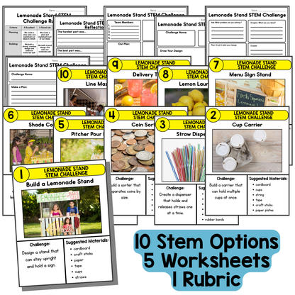 Lemonade Stand STEM Challenges