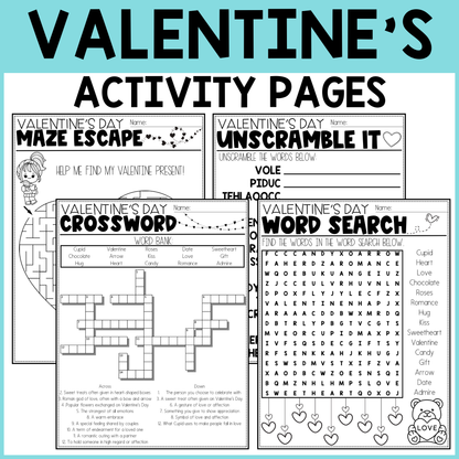 Valentine's Activity Pages
