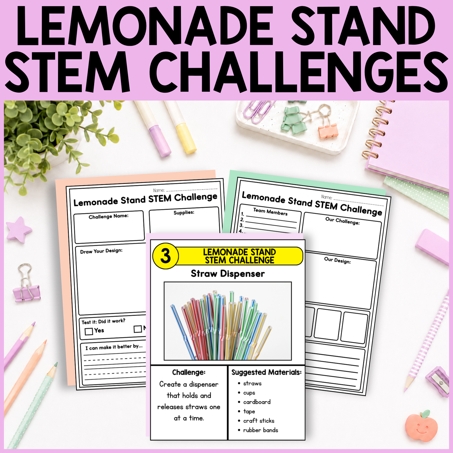 Lemonade Stand STEM Challenges