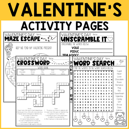 Valentine's Activity Pages