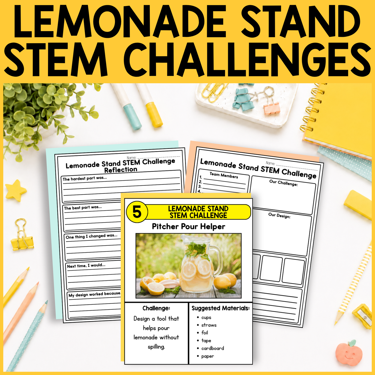 Lemonade Stand STEM Challenges