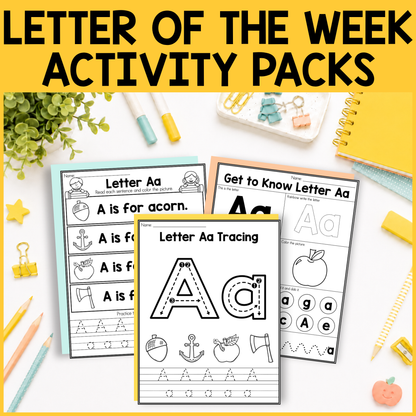 Letter of the Week Activity Packs