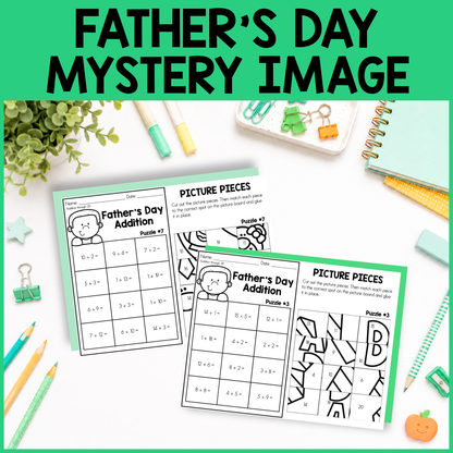 Father's Day Mystery Pictures (Addition within 20)