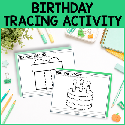 Birthday Tracing Activity
