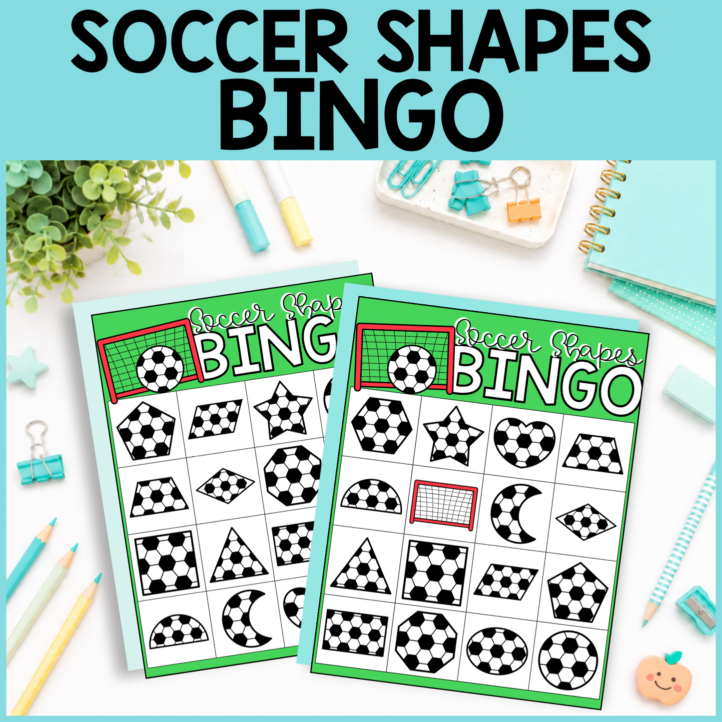 Soccer Bingo Shapes