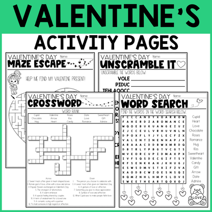 Valentine's Activity Pages