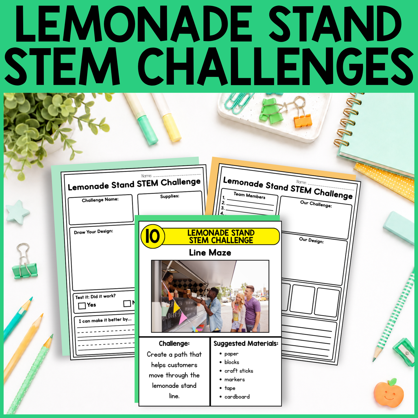 Lemonade Stand STEM Challenges