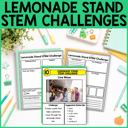 Lemonade Stand STEM Challenges