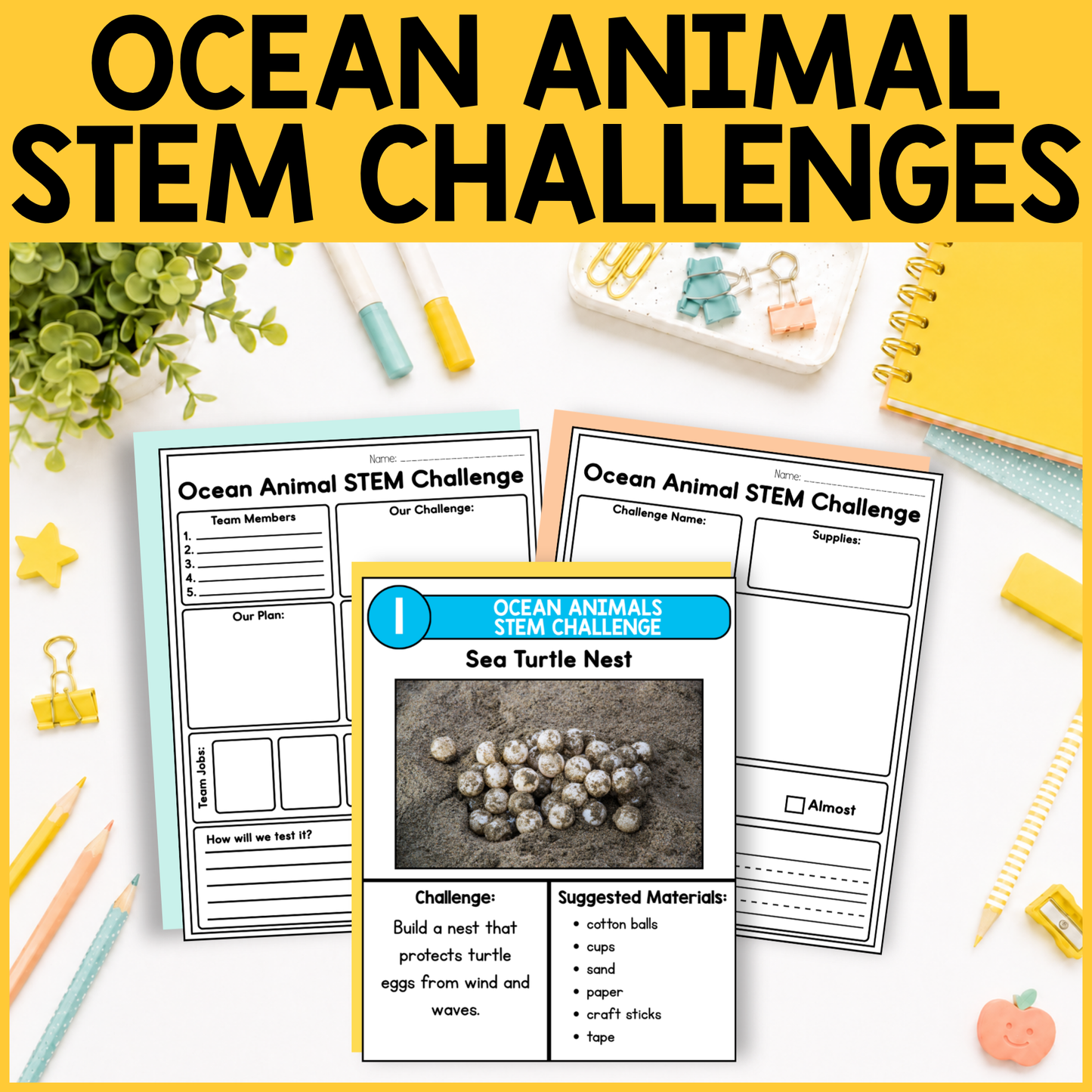 Ocean Animal STEM Challenges