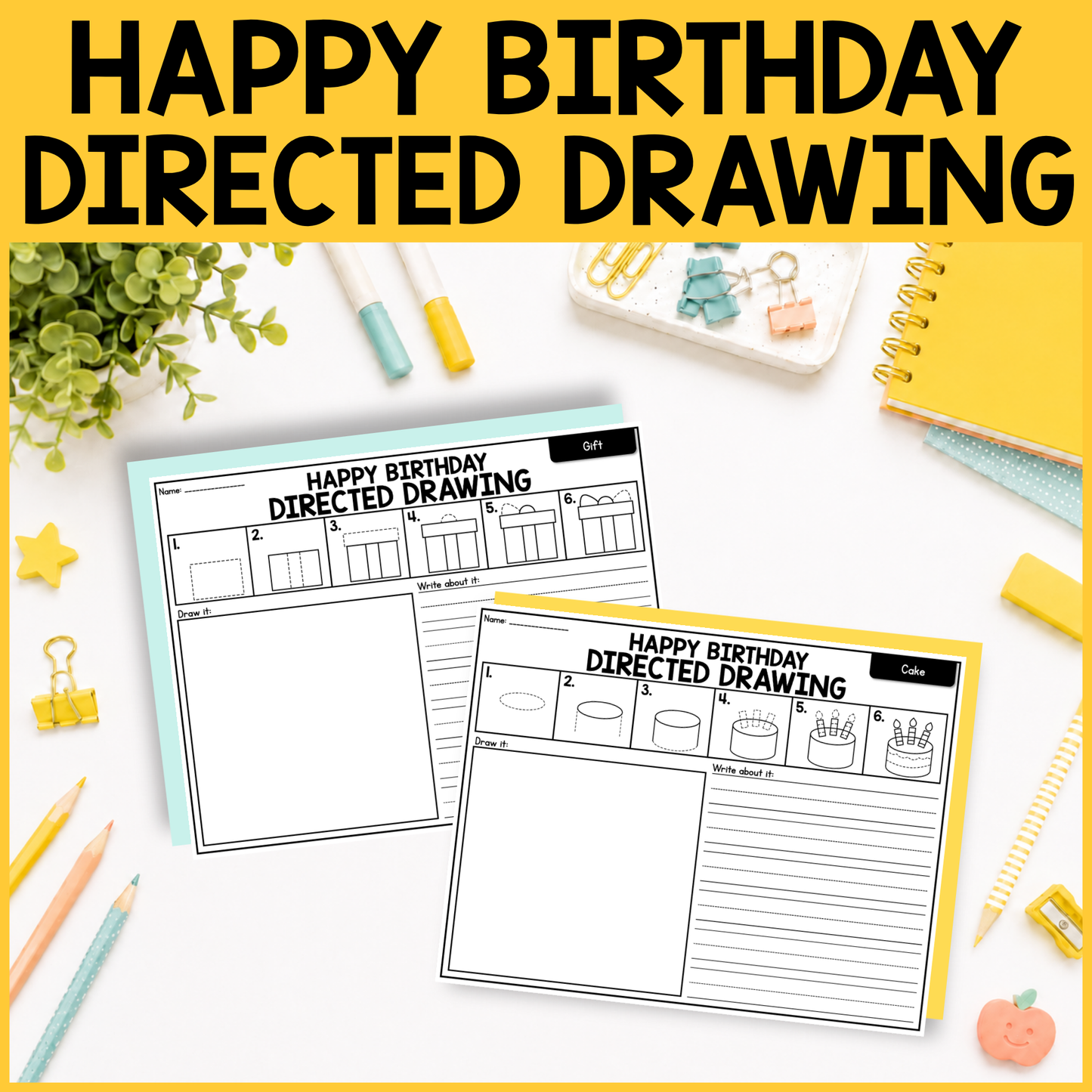 Birthday Directed Drawing