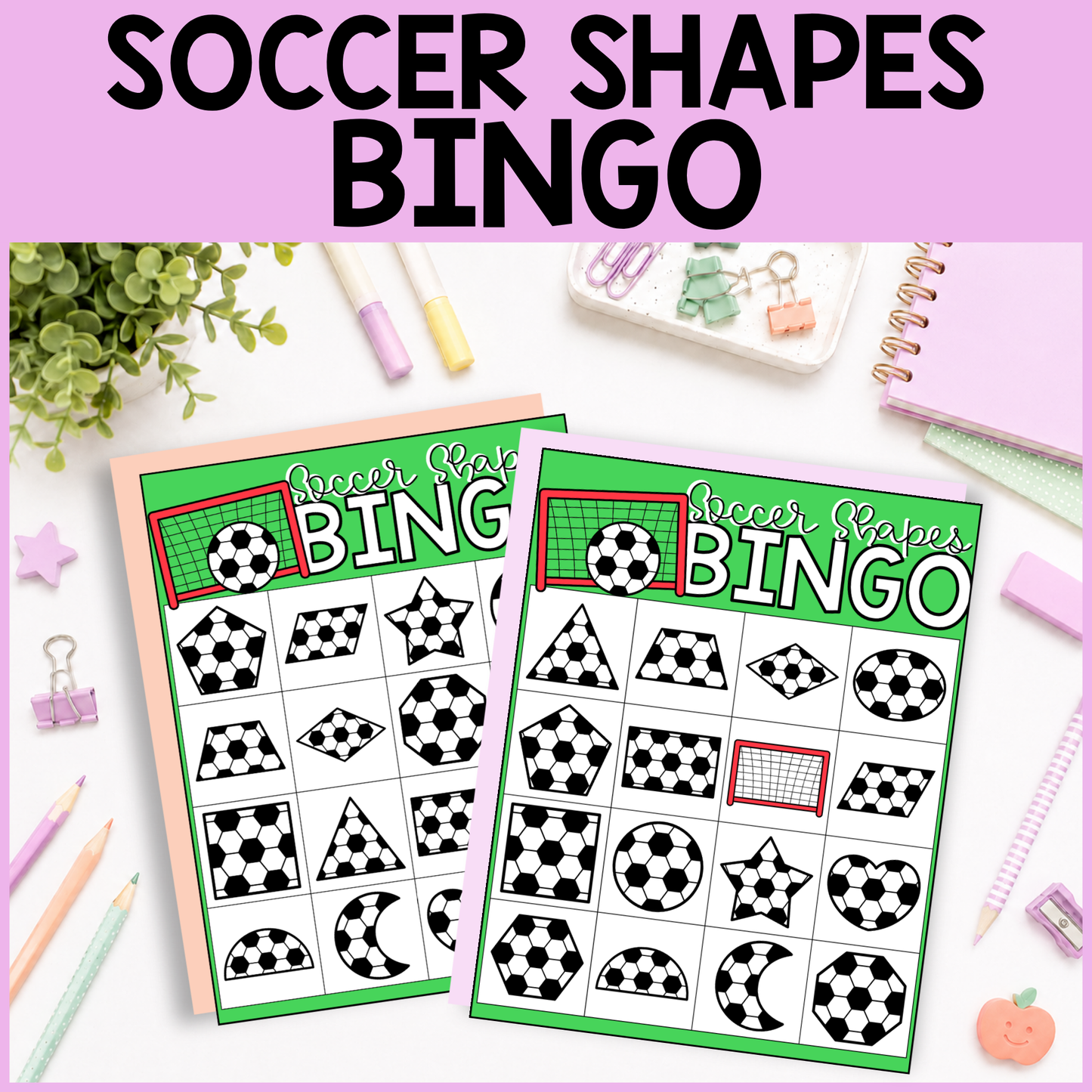 Soccer Bingo Shapes