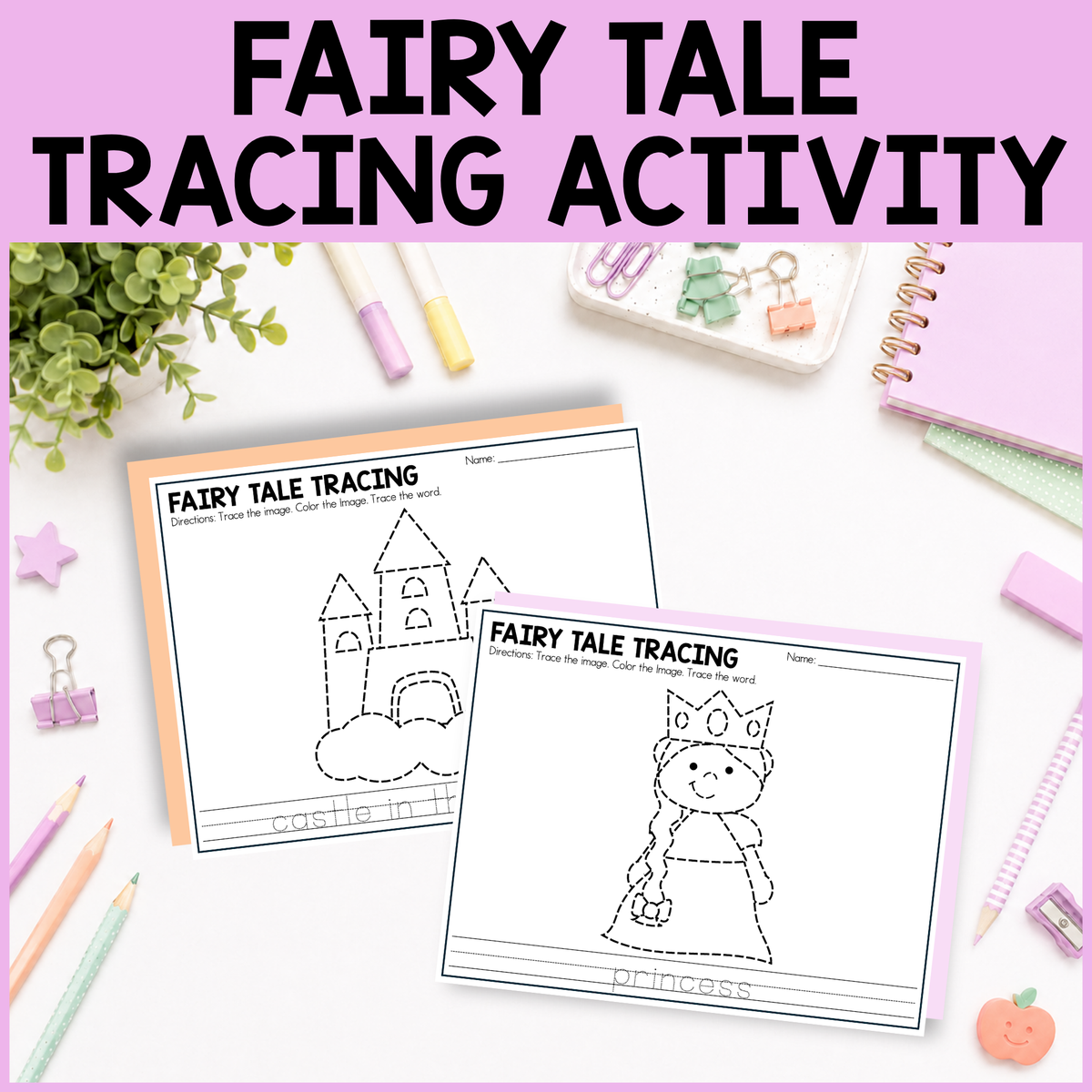 Fairy Tale Tracing Activity