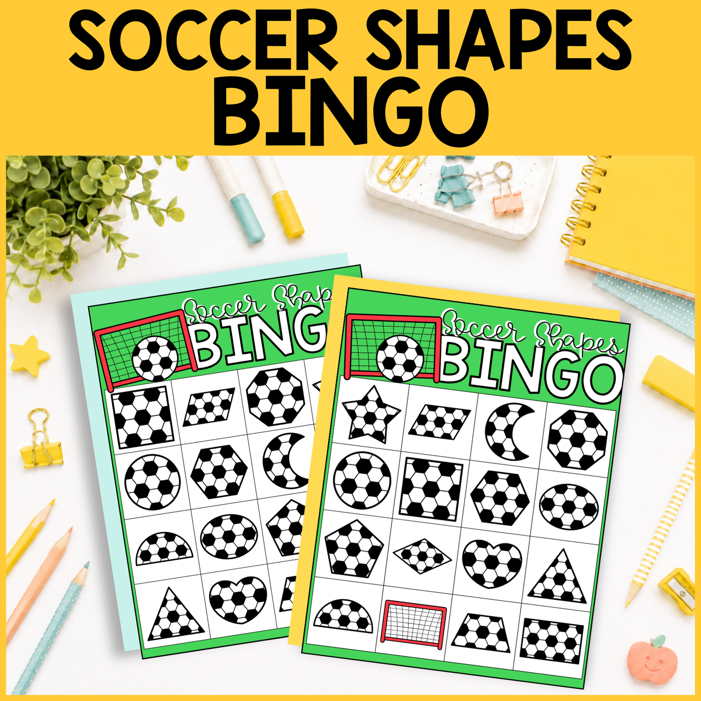 Soccer Bingo Shapes