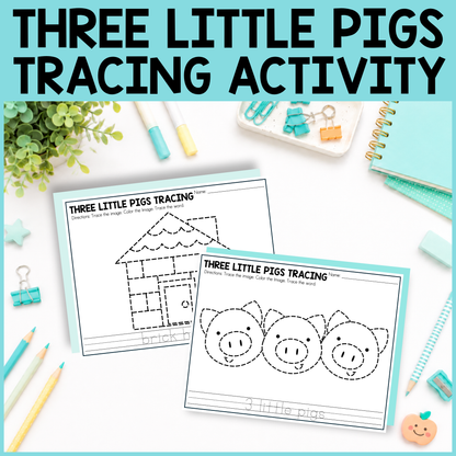 Three Little Pigs Tracing Activity