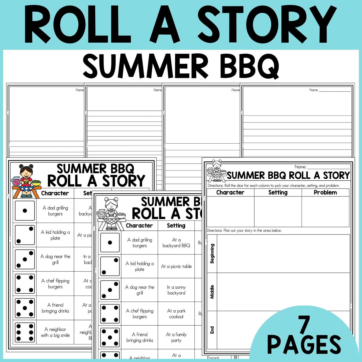 Summer BBQ Roll a Story