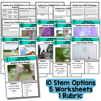 Bubble Day STEM Challenges