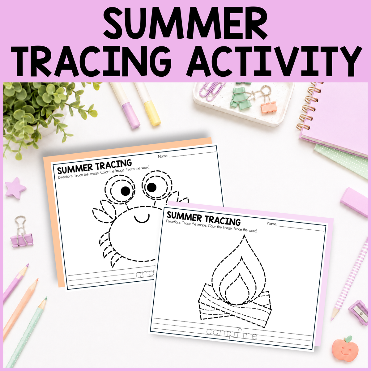 Summer Tracing Activity