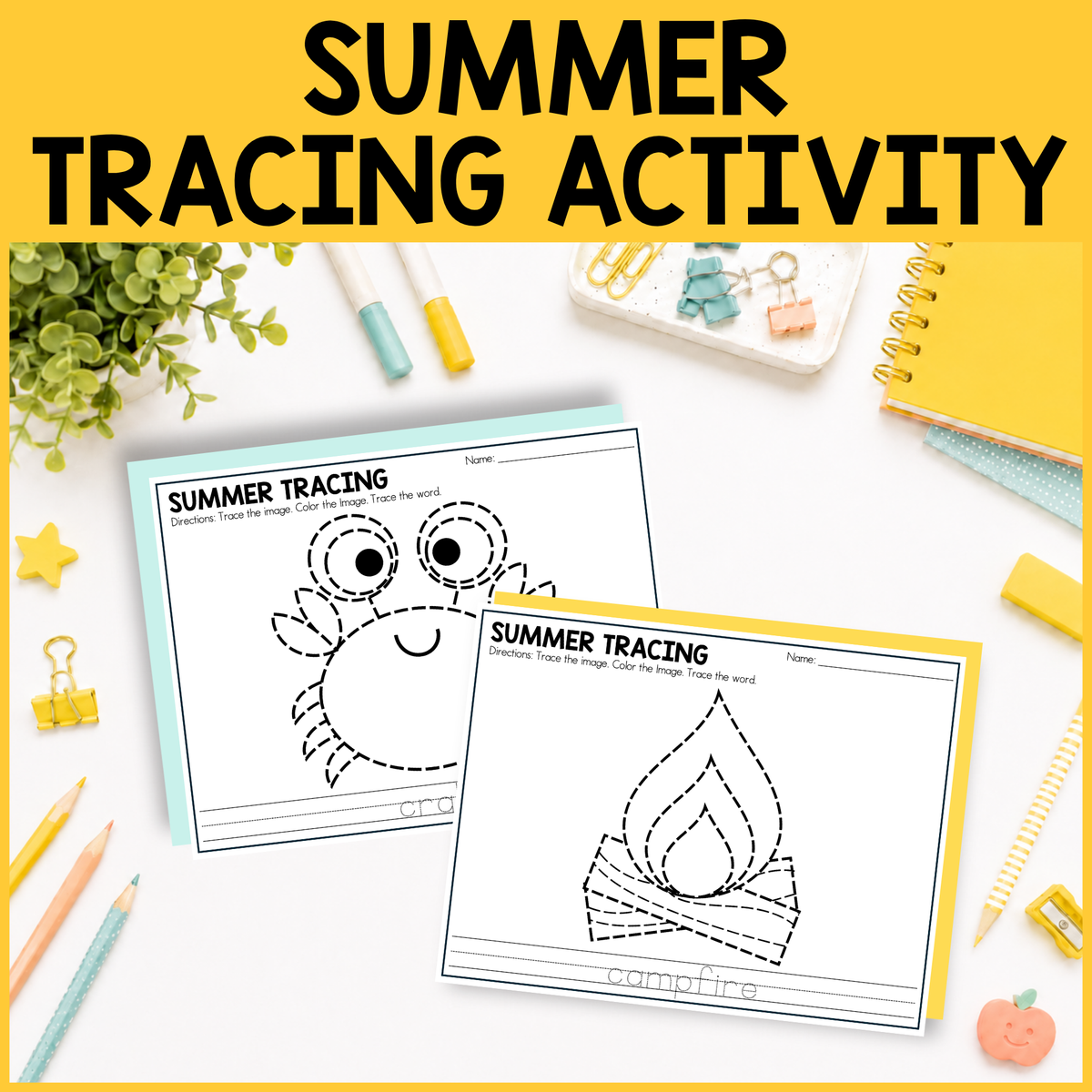 Summer Tracing Activity