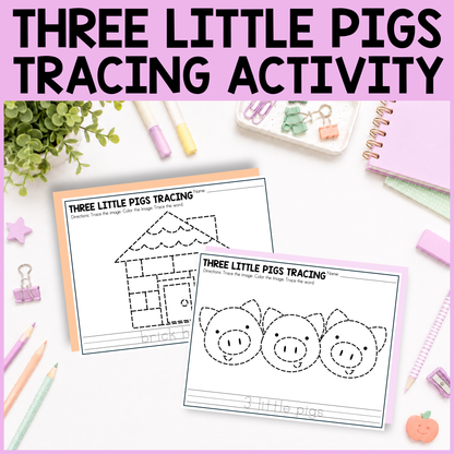 Three Little Pigs Tracing Activity
