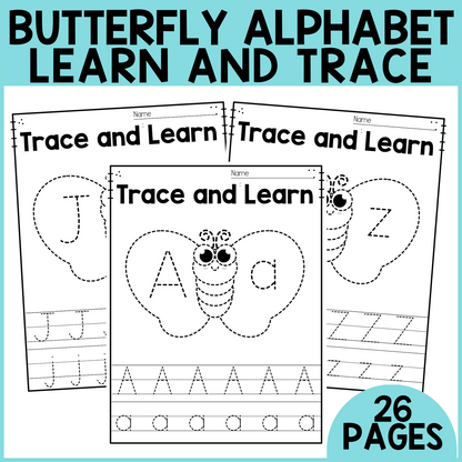 Butterfly Alphabet Trace and Learn