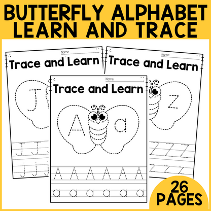 Butterfly Alphabet Trace and Learn