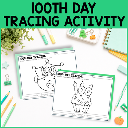 100th Day Tracing Activity