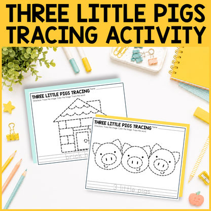 Three Little Pigs Tracing Activity