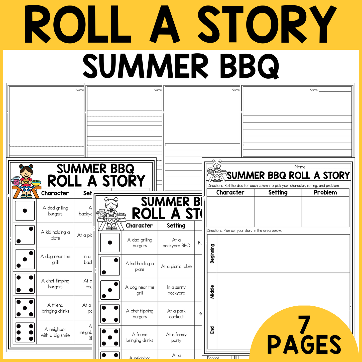 Summer BBQ Roll a Story