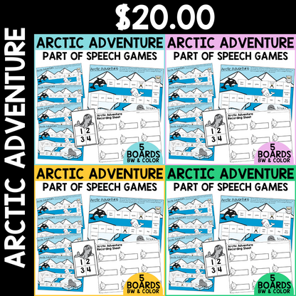 Arctic Adventure Parts of Speech Games