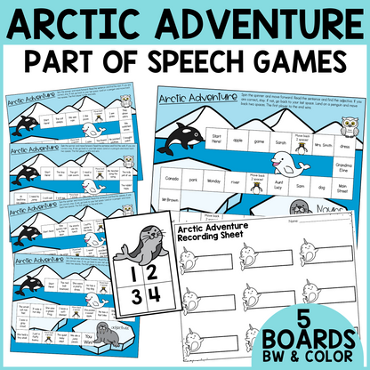 Arctic Adventure Parts of Speech Games