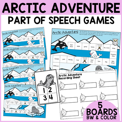 Arctic Adventure Parts of Speech Games