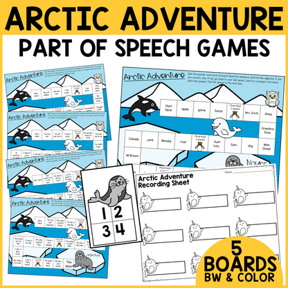 Arctic Adventure Parts of Speech Games