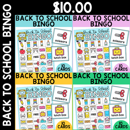 Back to School Bingo