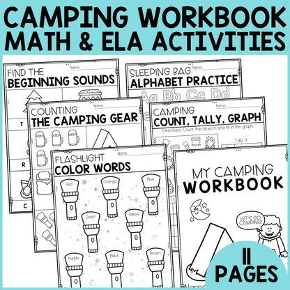 Camping ELA & Math Workbook