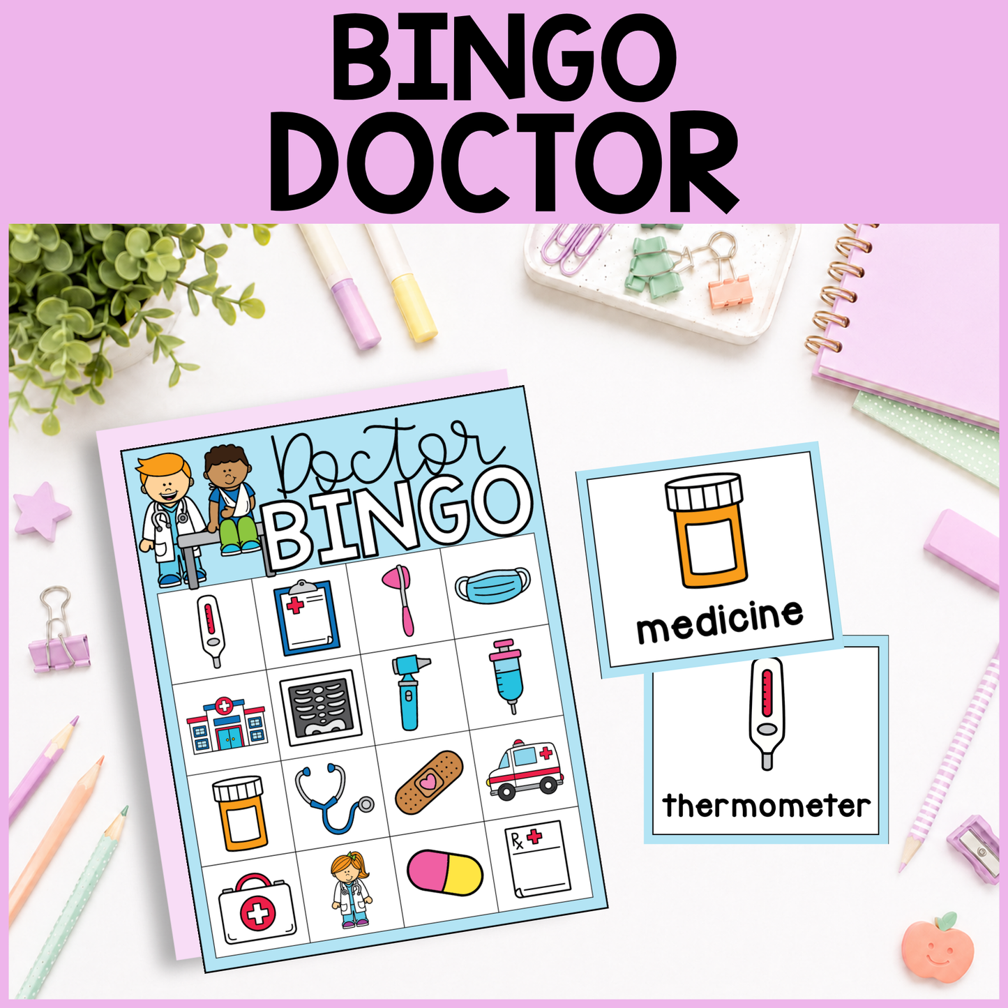 Community Helper Bingo Game: Doctor