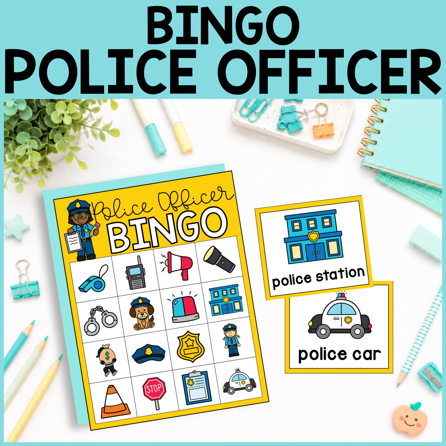 Community Helper Bingo Game: Police Officer