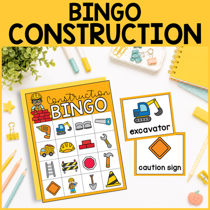 Community Helper Bingo Game: Construction Worker