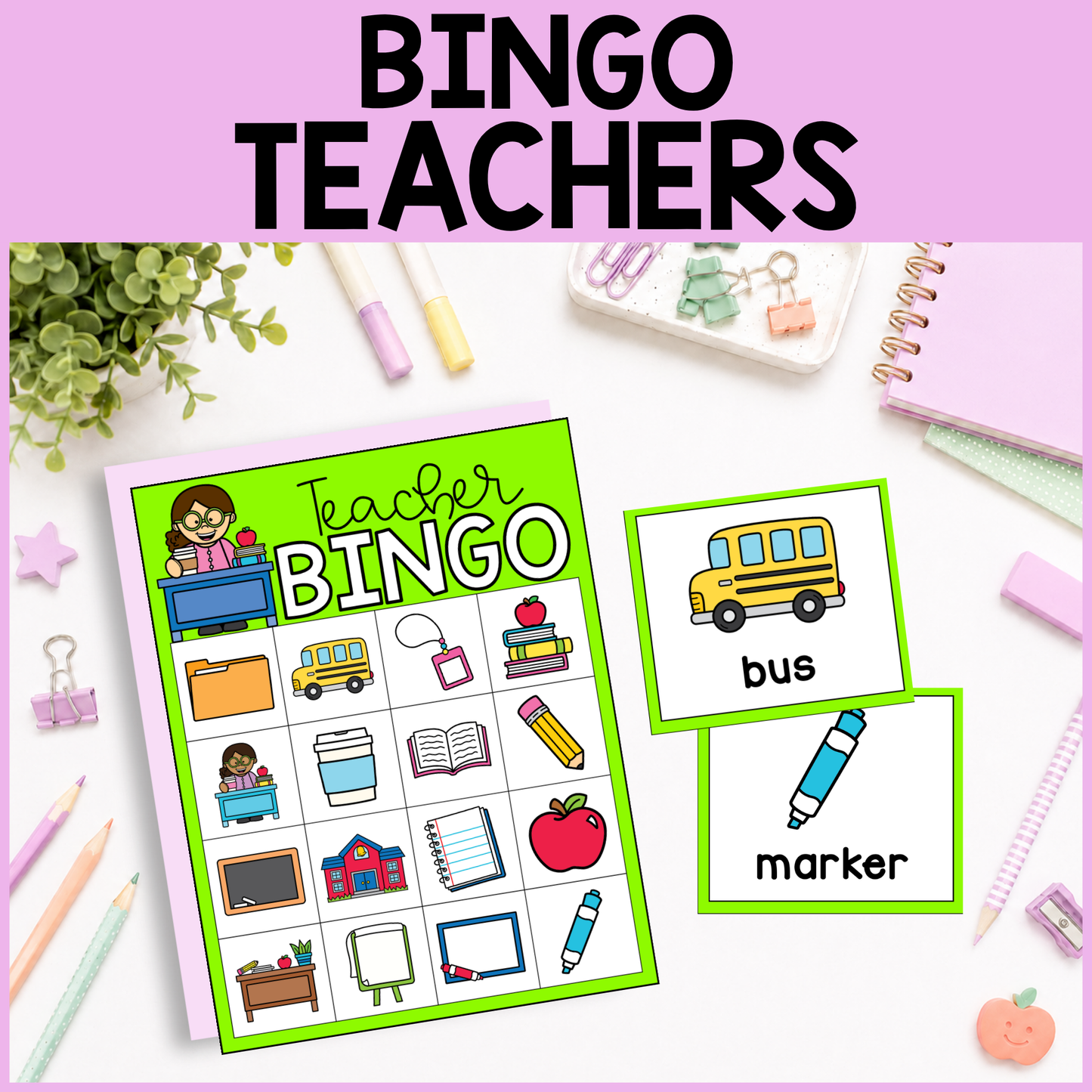 Community Helper Bingo Game: Teacher